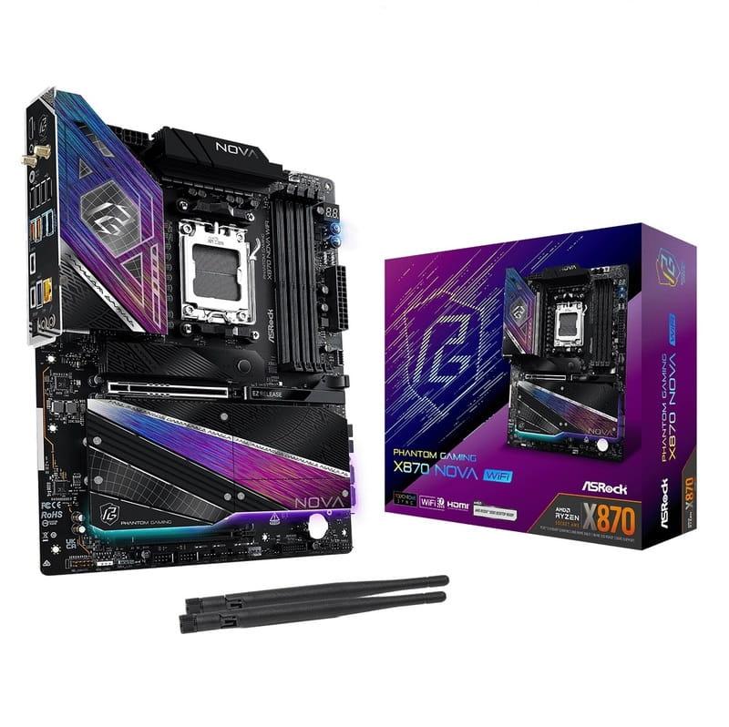 Материнська плата ASRock X870 Nova WiFi Socket AM5