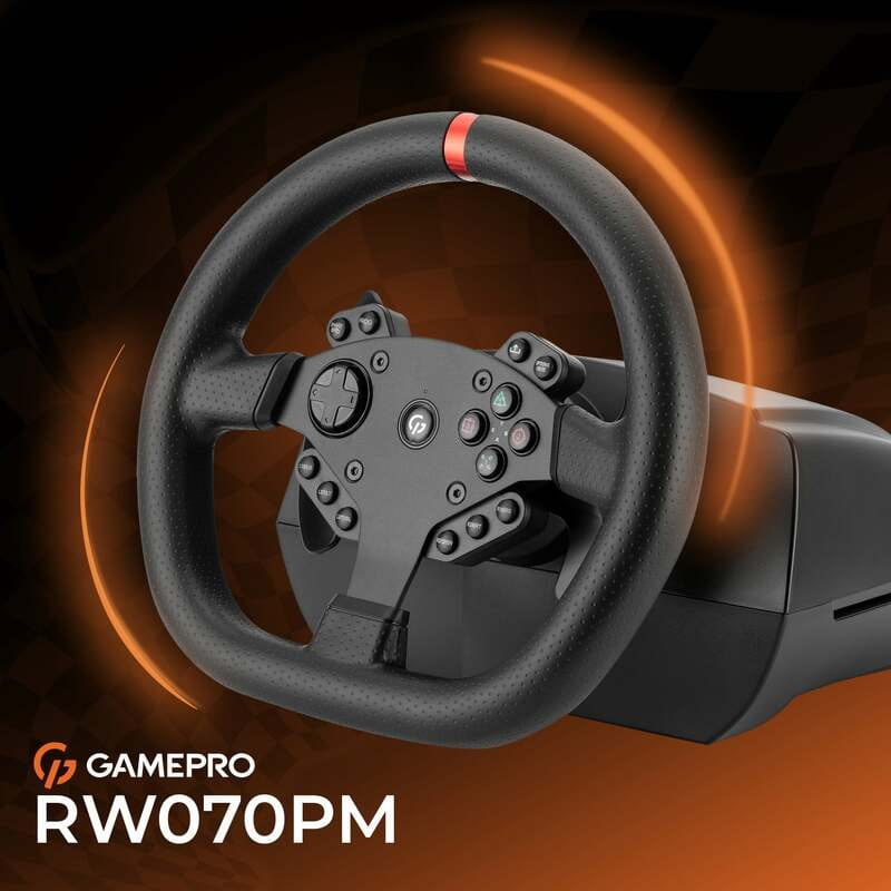Руль GamePro RW070PM с педалями и коробкой передач