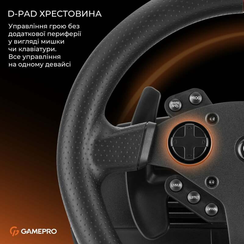 Руль GamePro RW070PM с педалями и коробкой передач