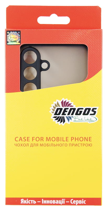 Чeхол-накладка Dengos Matt для Samsung Galaxy S25 FE Black (DG-KM-168) + защитное стекло
