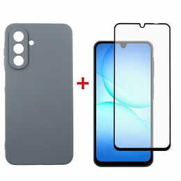 Чохол-накладка Dengos Carbon для Samsung Galaxy A17 Grey (DG-KM-161) + захисне скло