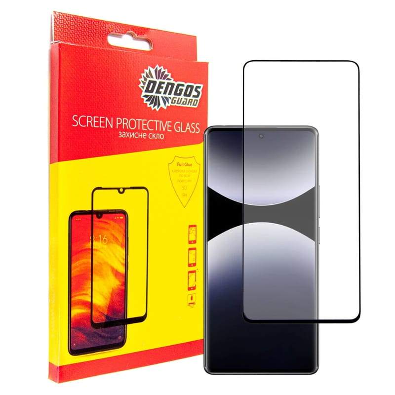 Защитное стекло Dengos для Xiaomi Redmi Note 14 Pro 5G Black Full Glue (TGFG-385)
