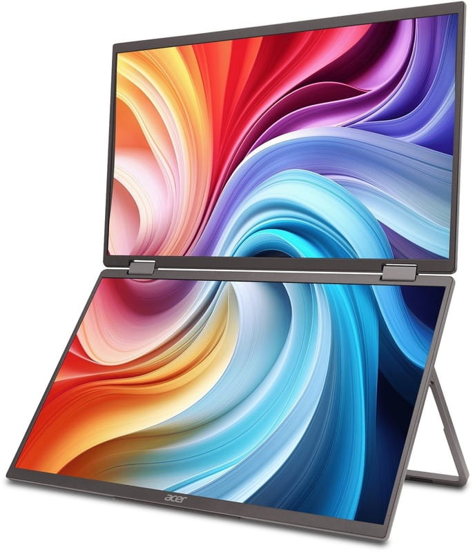 Монитор Acer 15.6" Dual Portable PD163QTbmiuux (UM.ZP3EE.011) IPS Black