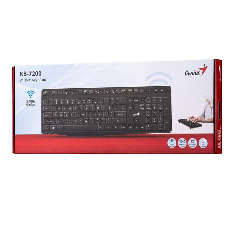 Клавіатура бездротова Genius KB-7200 Black (31320002406)