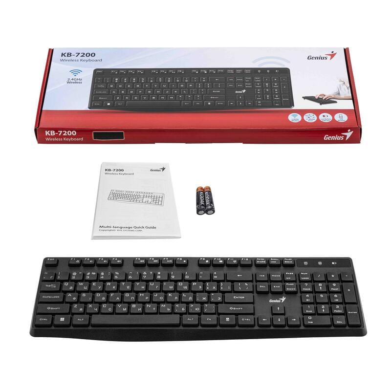 Клавіатура бездротова Genius KB-7200 Black (31320002406)