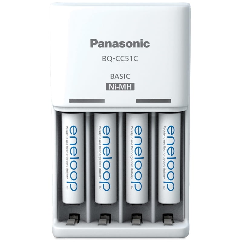 Зарядний пристрiй Panasonic Basic Charger + Eneloop 4xAA/ААА 800mAh (K-KJ51MCD04E)