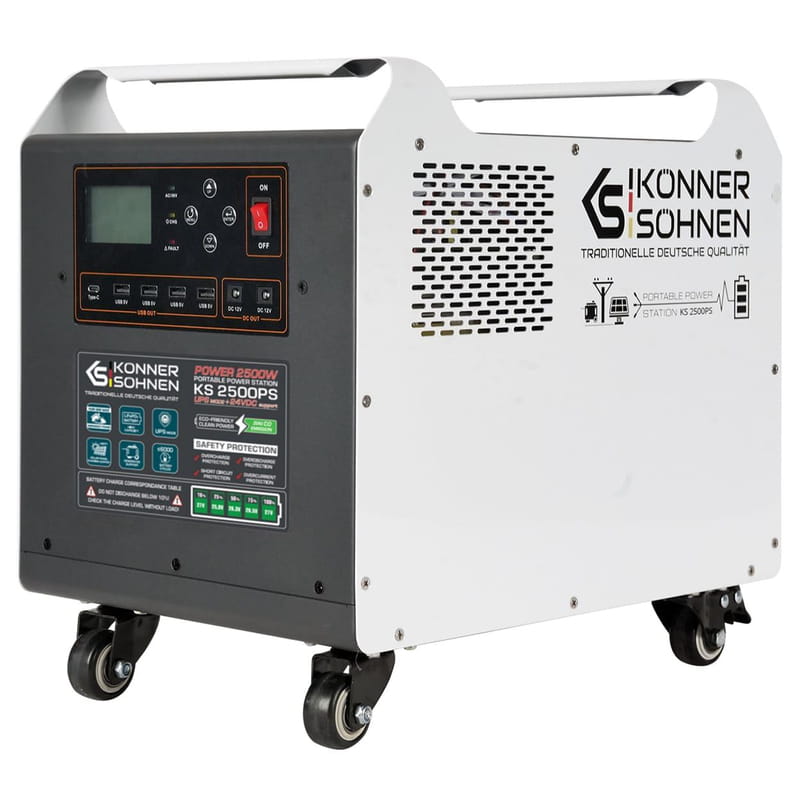 Зарядная станция Konner&Sohnen KS 2500PS 2500W, 2560Wh