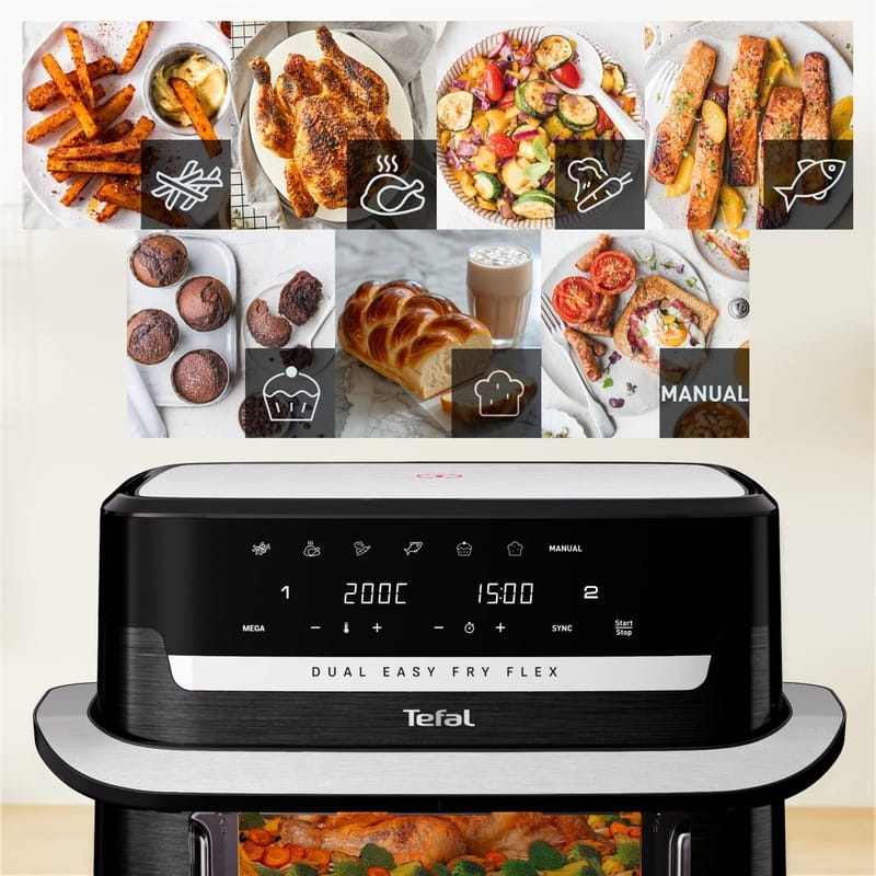 Мультипечь Tefal Dual Easy Fry Flex EY9228E0