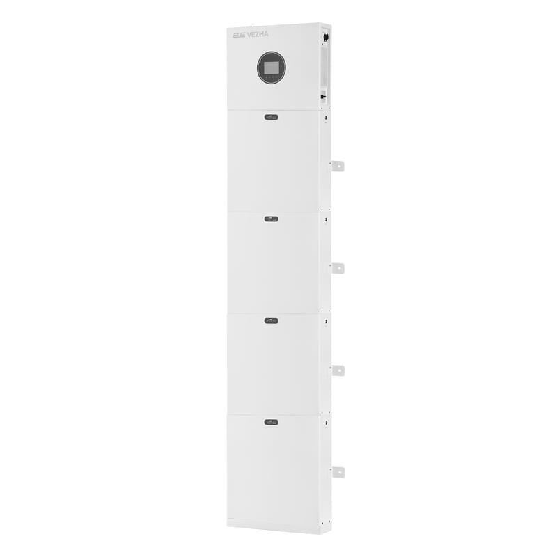 Комплект резервного живлення 2E PowerWall Vezha 5000 Вт, 20.48 кВт/год, MPPT 5.5 кВт, Wi-Fi (2E-ESS-PWV5-20)