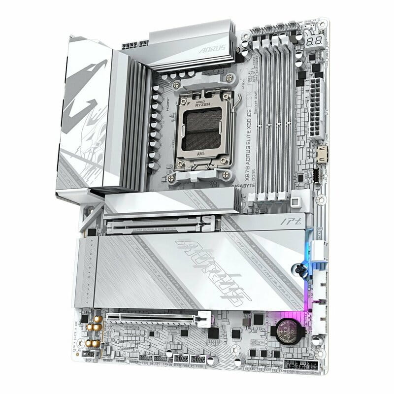 Материнська плата Gigabyte X870 Aorus Elite X3D Ice Socket AM5