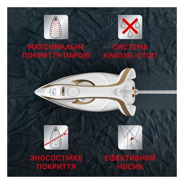 Праска Tefal Puregliss Coppertinto & White FV8042E0