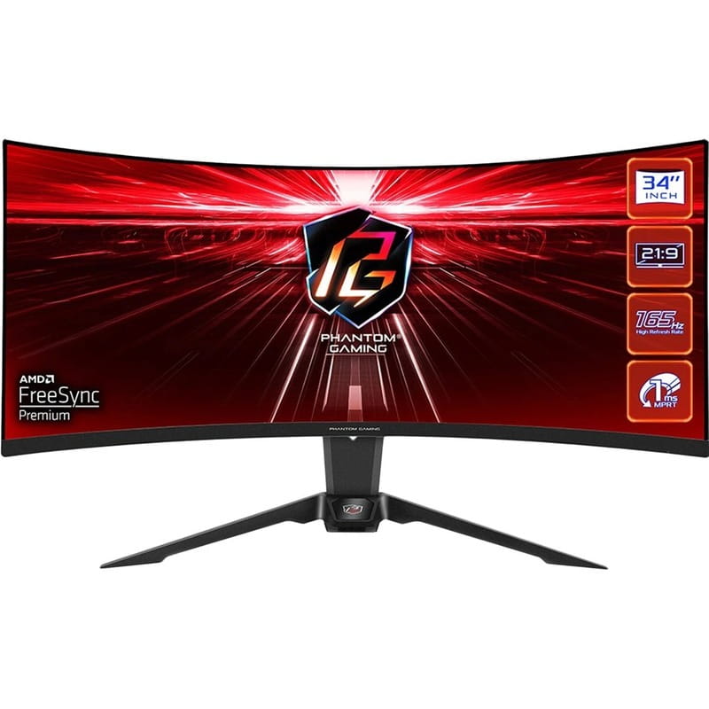 Монитор ASRock 34" PG34WQ15R2B VA Black 165Hz Curved