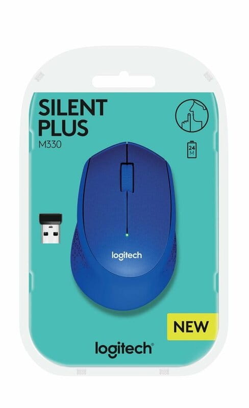 Мишка бездротова Logitech M330 Silent Plus (910-004910) Blue USB