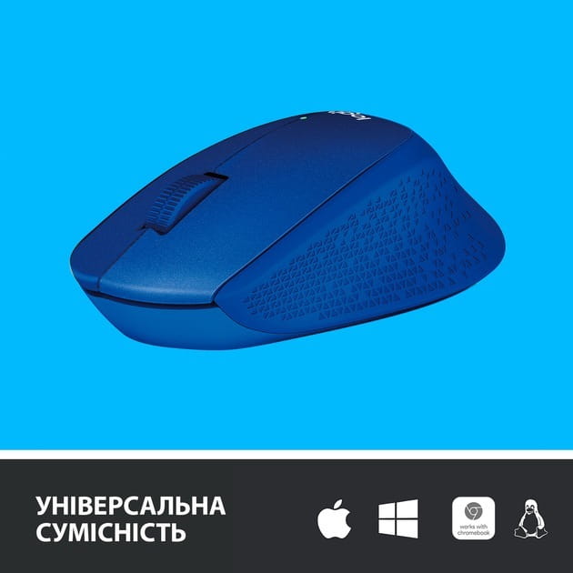 Мышь беспроводная Logitech M330 Silent Plus Blue (910-004910)