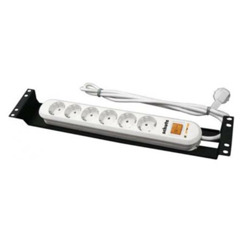 Блок розеток Conteg 19" 2U 6хSchuko, с выключателем (DP-RP-06-SCHUSP)
