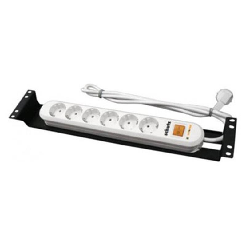 Блок розеток Conteg 19" 2U 6хSchuko, с выключателем (DP-RP-06-SCHUSP)