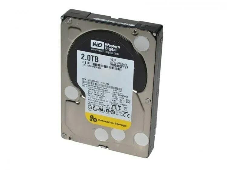 Накопичувач HDD SATA 2.0TB WD RE 7200rpm 64MB (WD2000FYYZ)