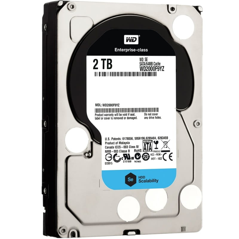 Накопитель HDD SATA 2.0TB WD SE 7200rpm 64MB (WD2000F9YZ)