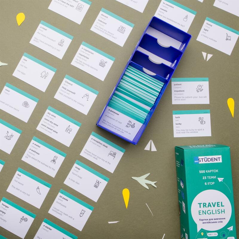 Картки для вивчення англійської мови English Student. Travel English