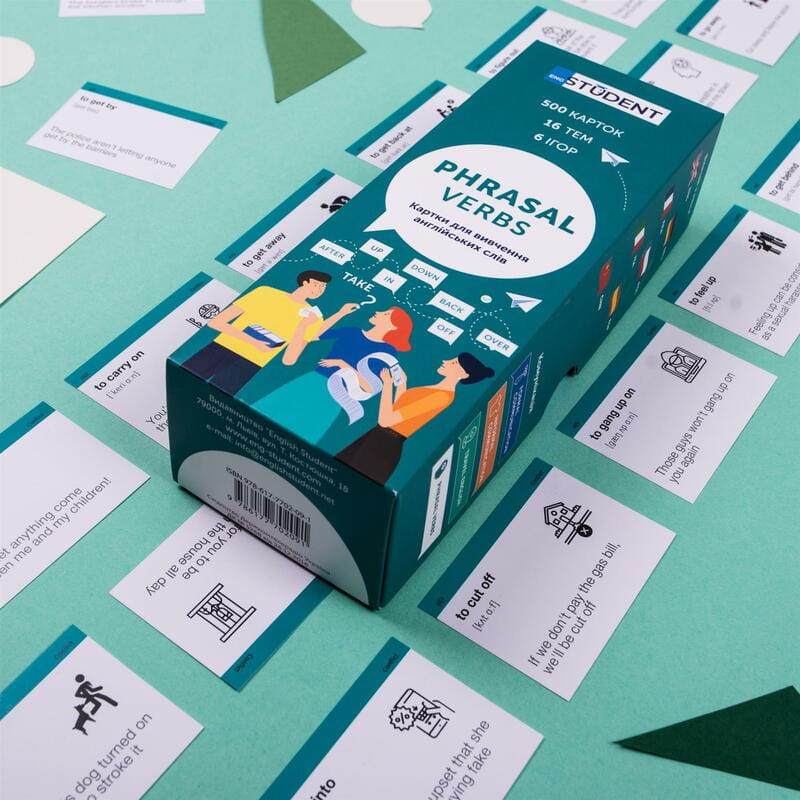 Картки для вивчення англійської мови English Student. Phrasal Verbs