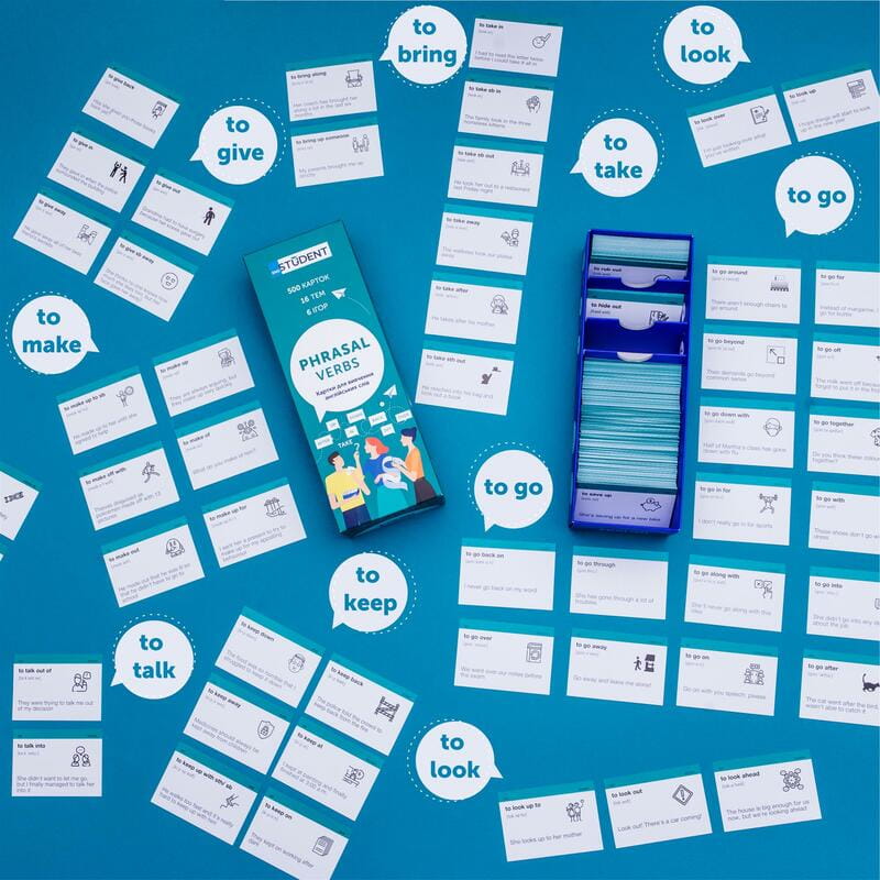 Картки для вивчення англійської мови English Student. Phrasal Verbs