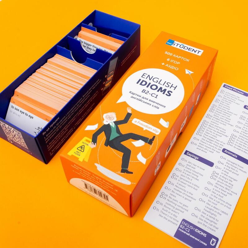 Картки для вивчення англійської мови English Student. English Idioms B2-C1
