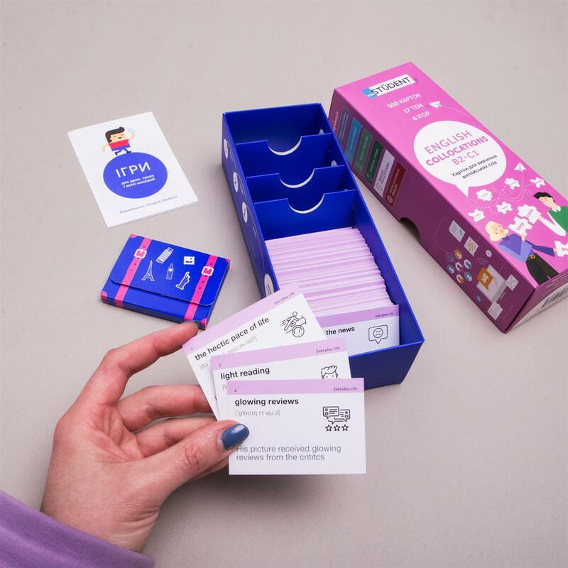 Картки для вивчення англійської мови English Student. Collocations B2-C1