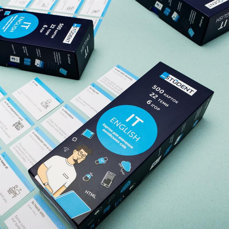 Картки для вивчення англійської мови English Student. IT English