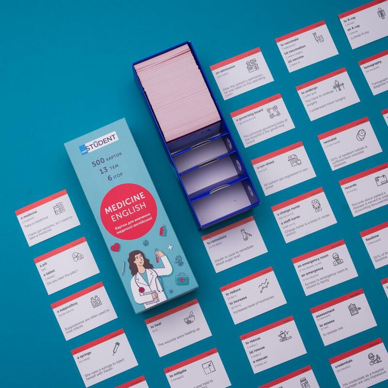Картки для вивчення англійської мови English Student. Medical English