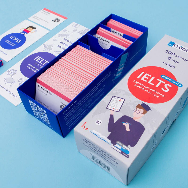 Картки для вивчення англійської мови English Student. IELTS 5.0-7.0