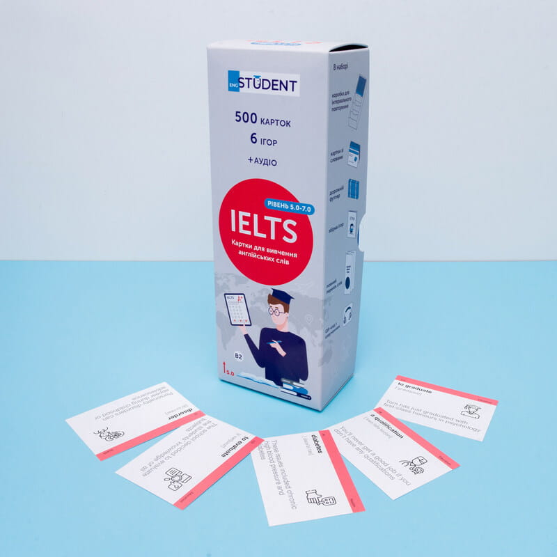 Картки для вивчення англійської мови English Student. IELTS 5.0-7.0