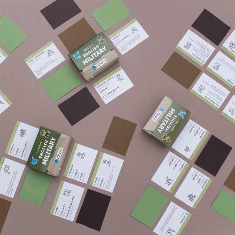 Картки для вивчення англійської мови English Student. Military English