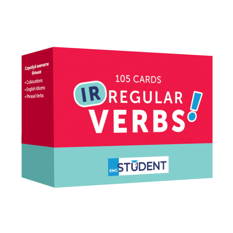 Картки для вивчення англійської мови English Student. Irregular Verbs
