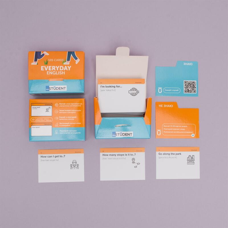 Картки для вивчення англійської мови English Student. Everyday English