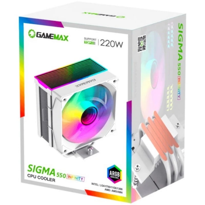 Кулер процессорный GameMax Sigma 550 Infinity White