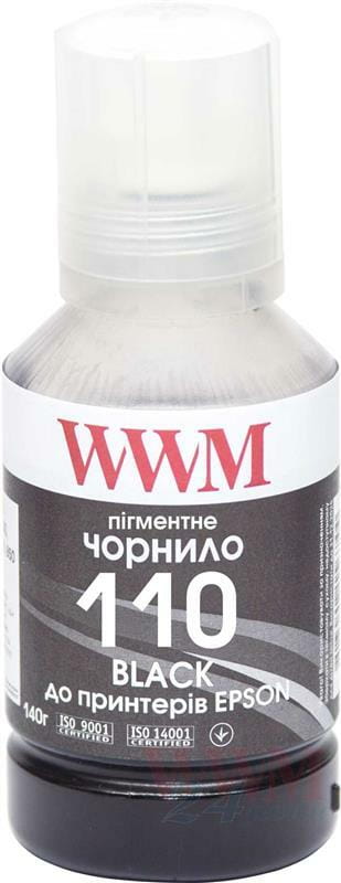 Чернила WWM Epson M1100/M1120 (Black Pigment) (E110BP) 140г