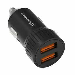 Автомобільний зарядний пристрій Grand-X CH-20B (2xUSB 2.4A) Black