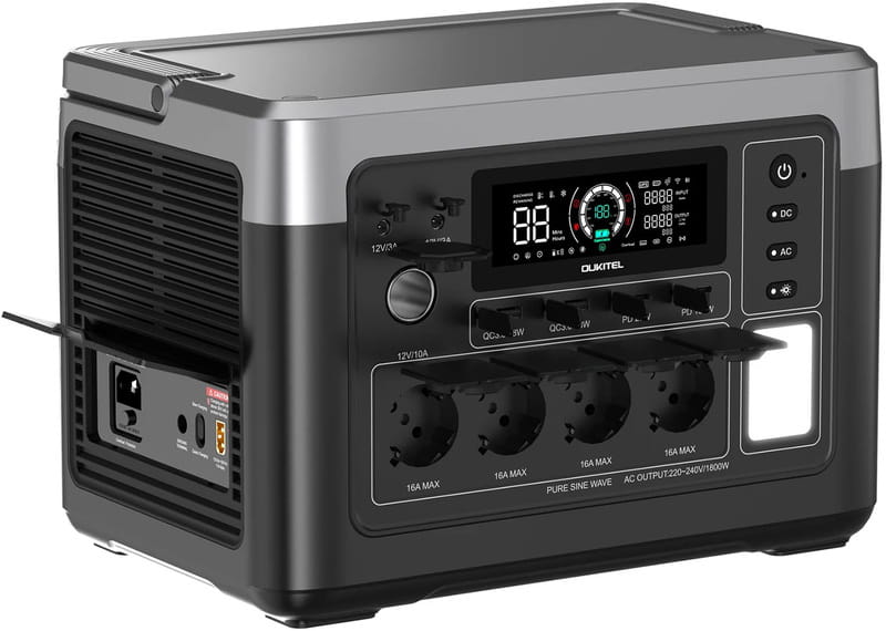 Зарядна станція Oukitel P1000E Plus, 1800W, 1024Wh, LiFePO4