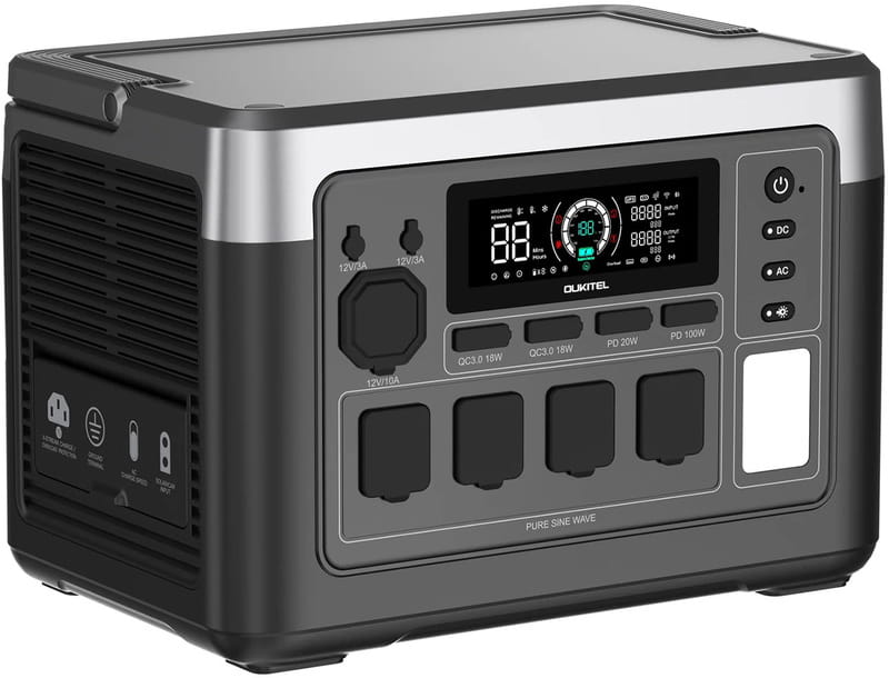 Зарядна станція Oukitel P1000E Plus, 1800W, 1024Wh, LiFePO4