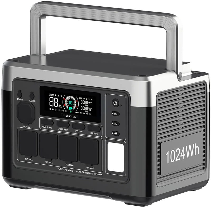 Зарядна станція Oukitel P1000E Plus, 1800W, 1024Wh, LiFePO4