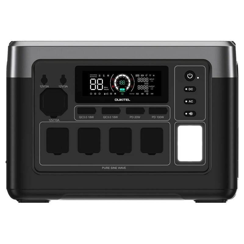Зарядна станція Oukitel P1000E Plus, 1800W, 1024Wh, LiFePO4