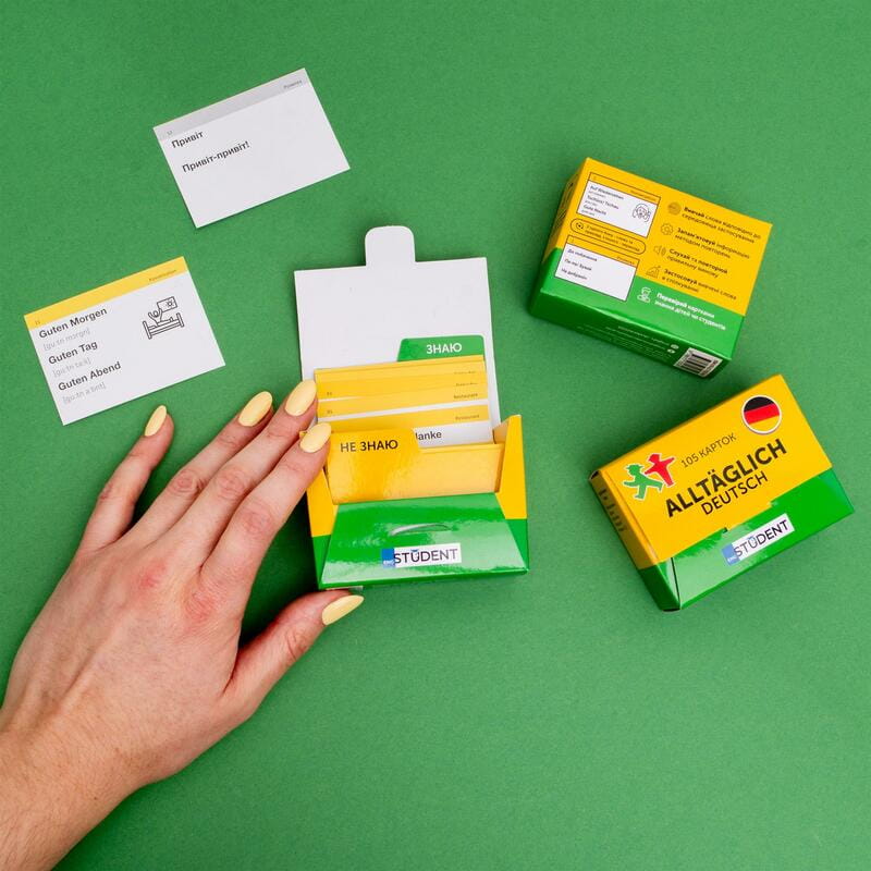 Картки для вивчення німецької мови English Student. Alltaglich Deutsch