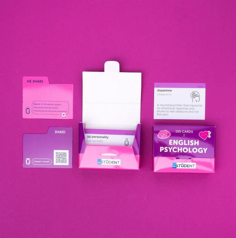 Карточки для изучения английского языка English Student. English Psychology