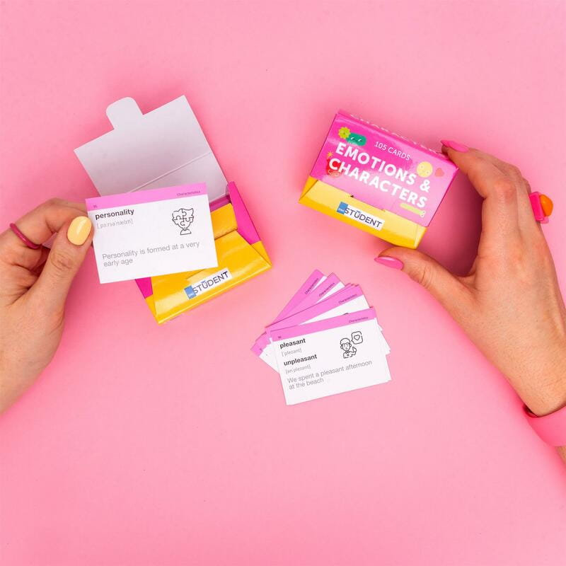 Карточки для изучения английского языка English Student. Emotions & characters