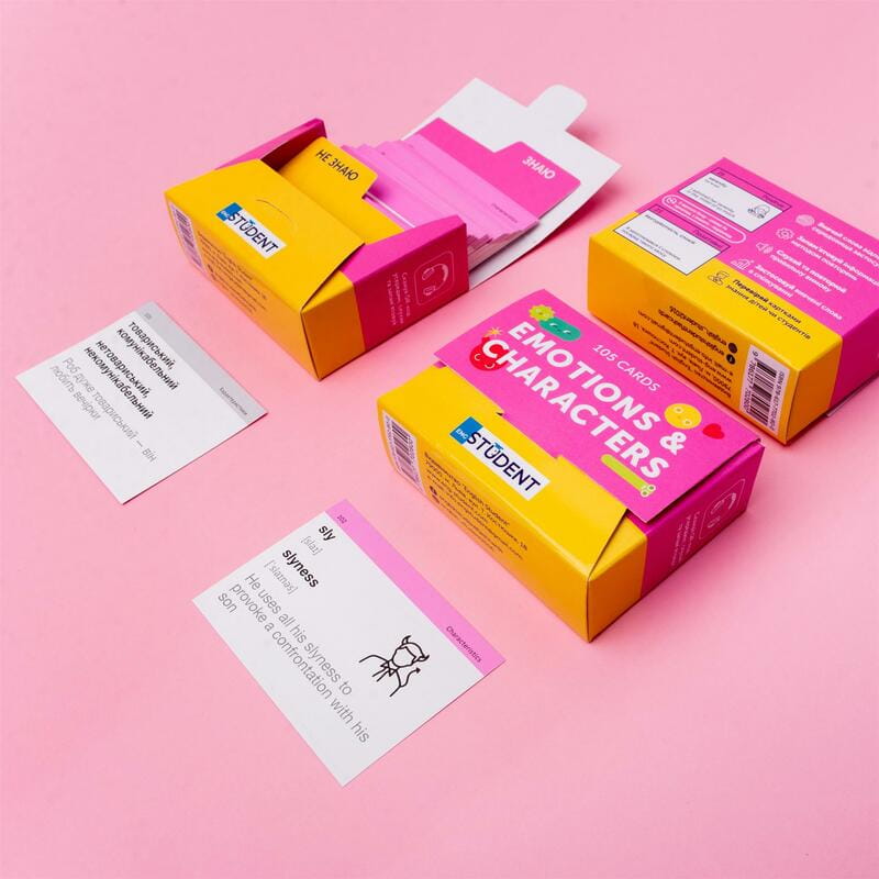 Карточки для изучения английского языка English Student. Emotions & characters