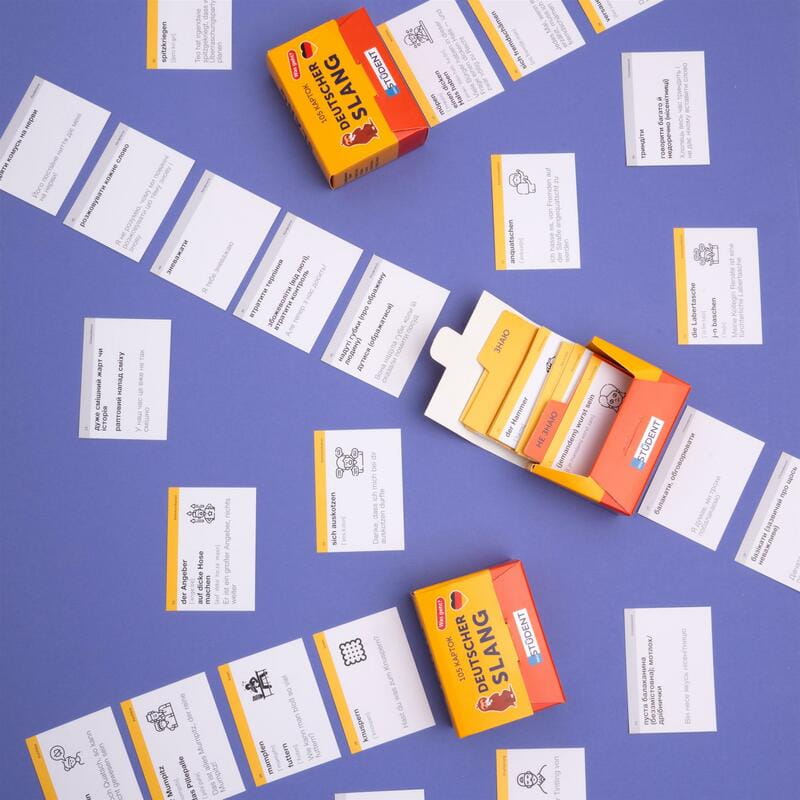 Картки для вивчення німецької мови English Student. Deutscher Slang