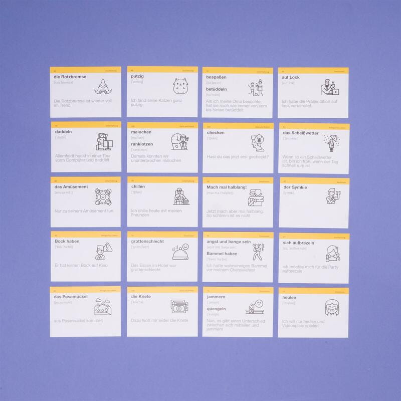 Картки для вивчення німецької мови English Student. Deutscher Slang