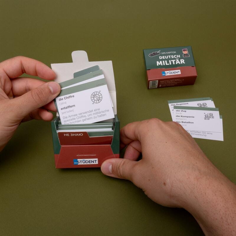 Картки для вивчення німецької мови English Student. Deutsch Militar
