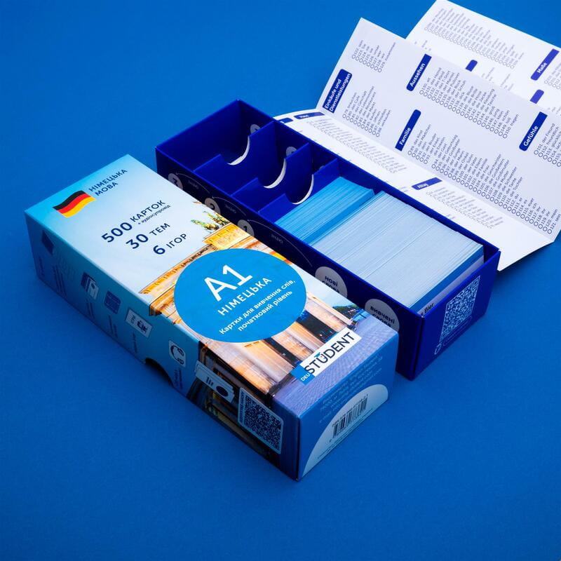 Карточки для изучения немецкого языка English Student. Уровень A1 – Первоначальный