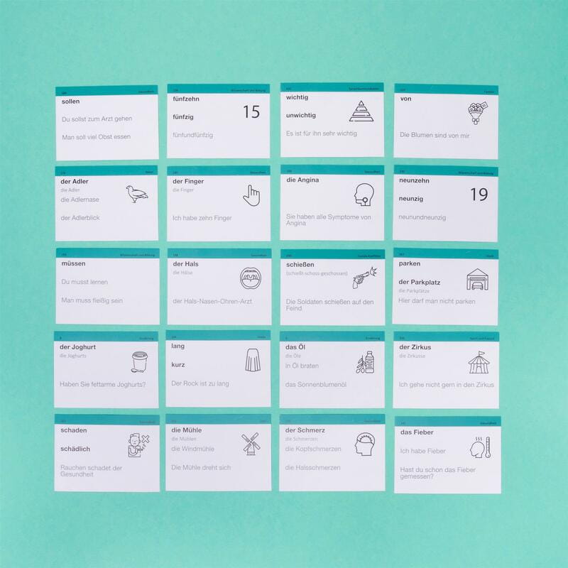 Картки для вивчення німецької мови English Student. Рівень A2 – Нижче середнього